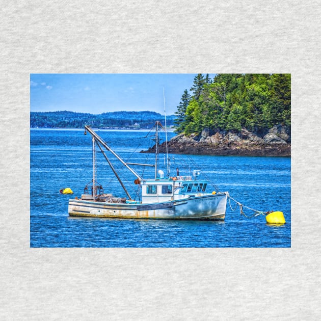 Lobster Boat at Anchor by Gestalt Imagery